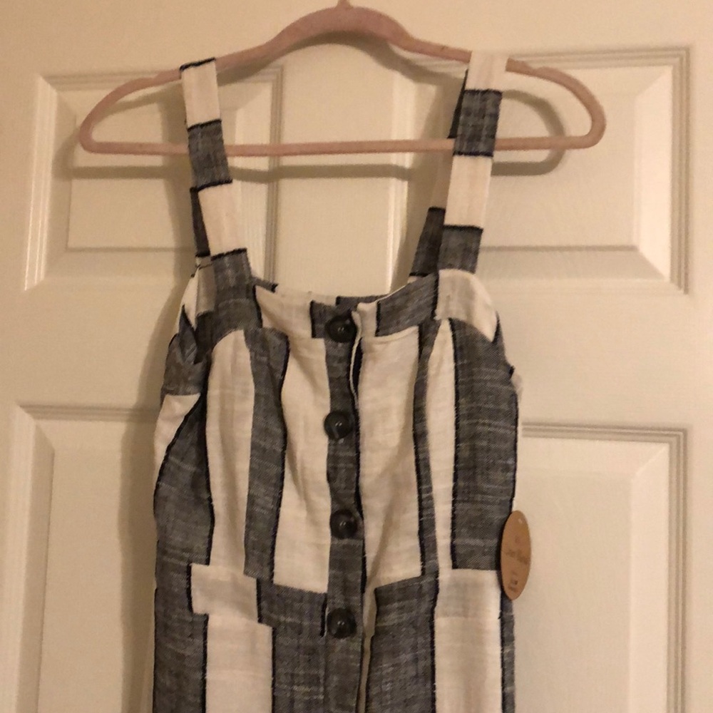 Button down stripped dress